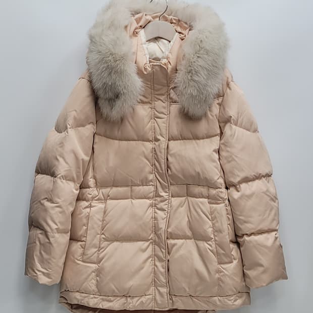 ZISBUY 20FW 지스바이 폭스퍼 다운 패징 / 여 95 핑크베이지 