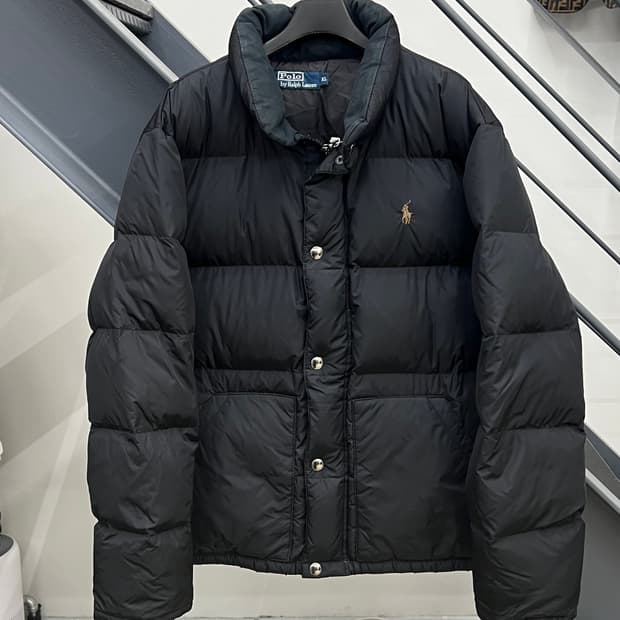폴로랄프로렌 블랙 구스다운 푸퍼 패딩