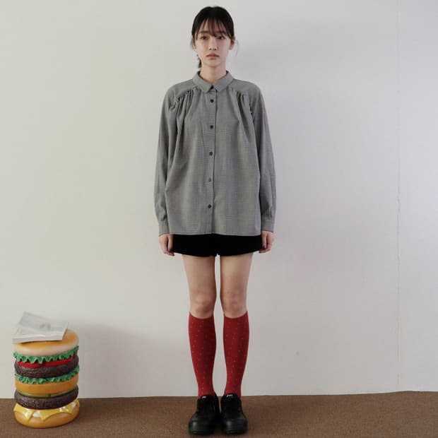 쉬이즈큐트 제인셔츠 체크 블랙