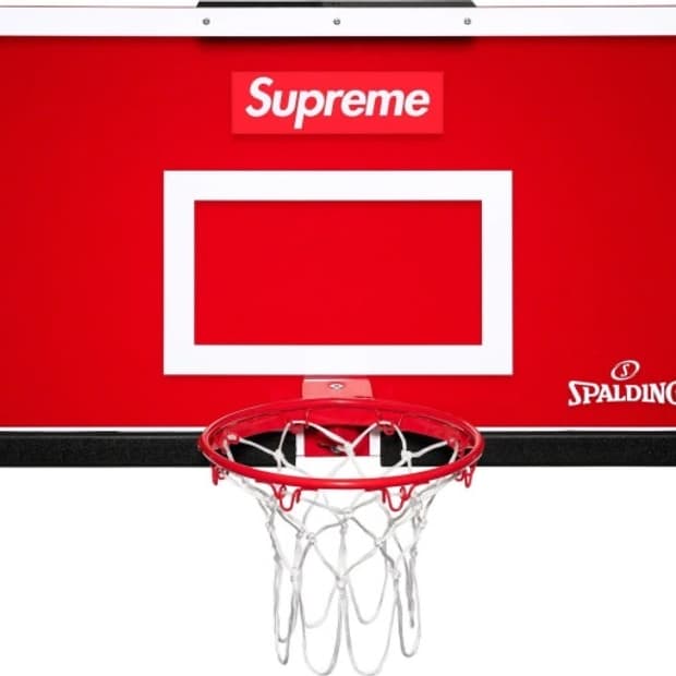 슈프림 x 스팔딩 미니 베스킷볼 후프 레드 - 23FW