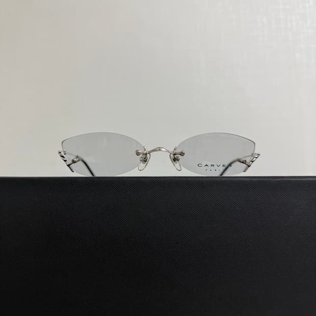 까르뱅 CARVEN 22KGP 타원형 무테 안경 54口18 135