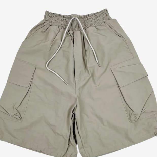 스케이터락 Nylon Cargo String Wide Shorts Beg