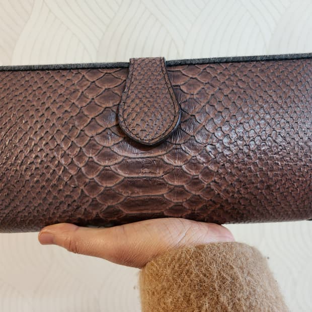 빈티지 뱀부 클러치