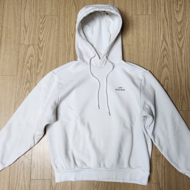EIDER 아이더 우먼 베이직 크림 후드티셔츠 90