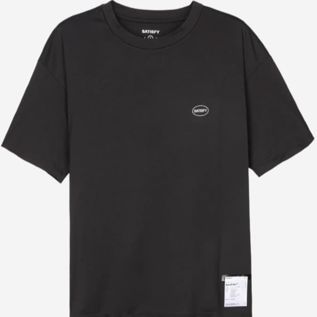 Satisfy 새티스파이 아우라라이트 티셔츠 블랙  L