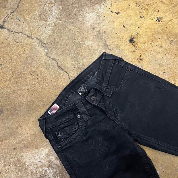 [정품/25] 트루릴리젼 블랙 데님 바지 b18