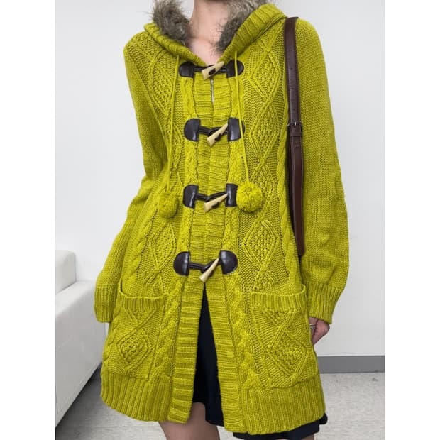 빈티지 더플 가디건 원피스