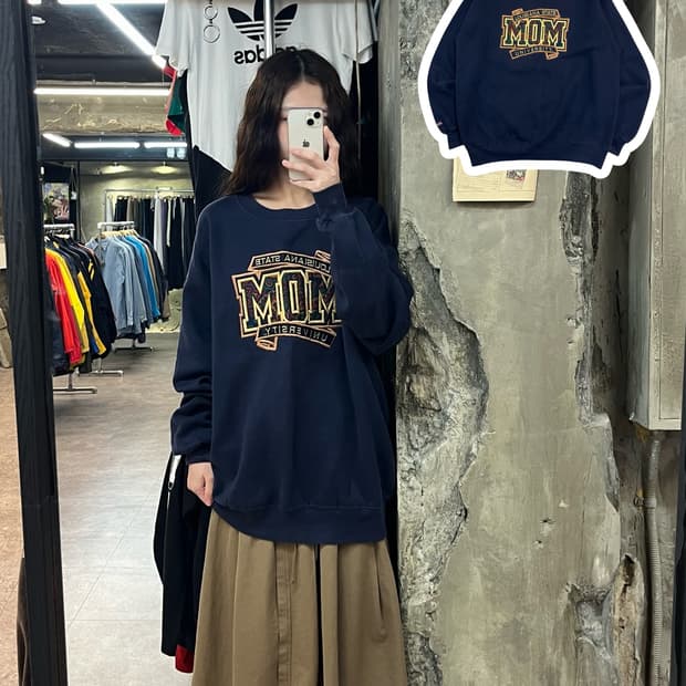 잔스포츠 기모 맨투맨 네이비 L #csz2240