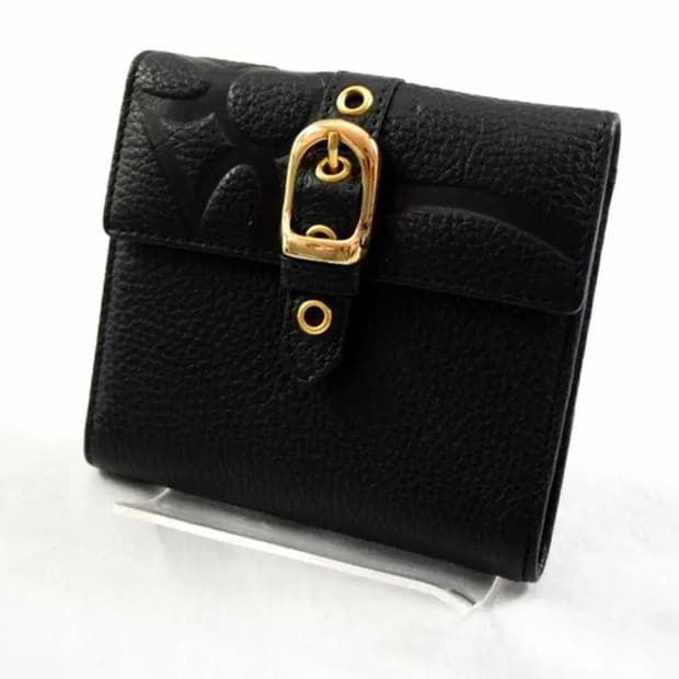 비비안 웨스트우드 트라이 버클 가죽 지갑