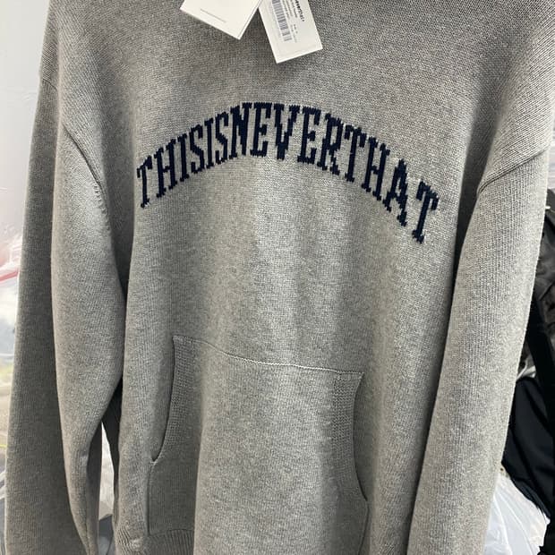 디스이스네버넷 니트 후디