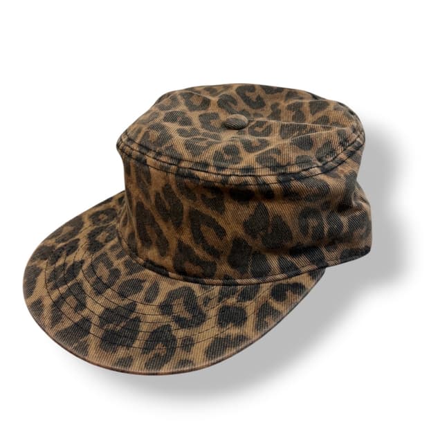 Vintage mood leopard pillbox cap