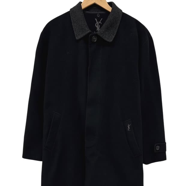 90s YSL 울 코트 블랙 (L) 