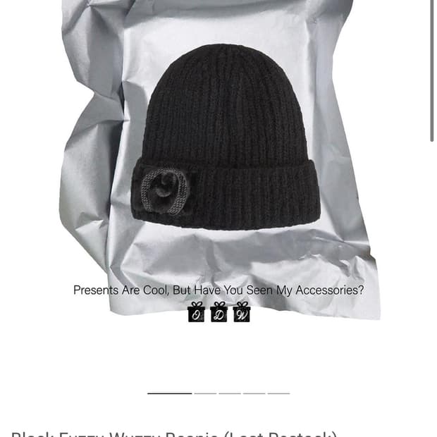 오들리워크샵 비니 Fuzzy-Wuzzy Beanie 블랙