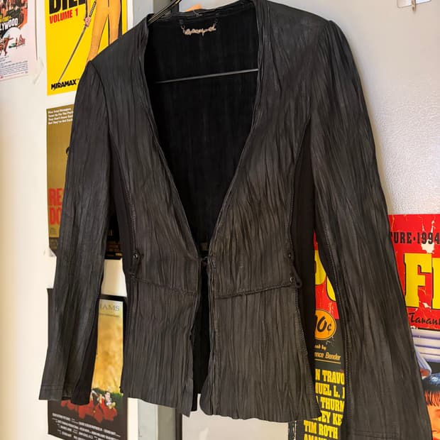 오브제 플리츠 가디건자켓