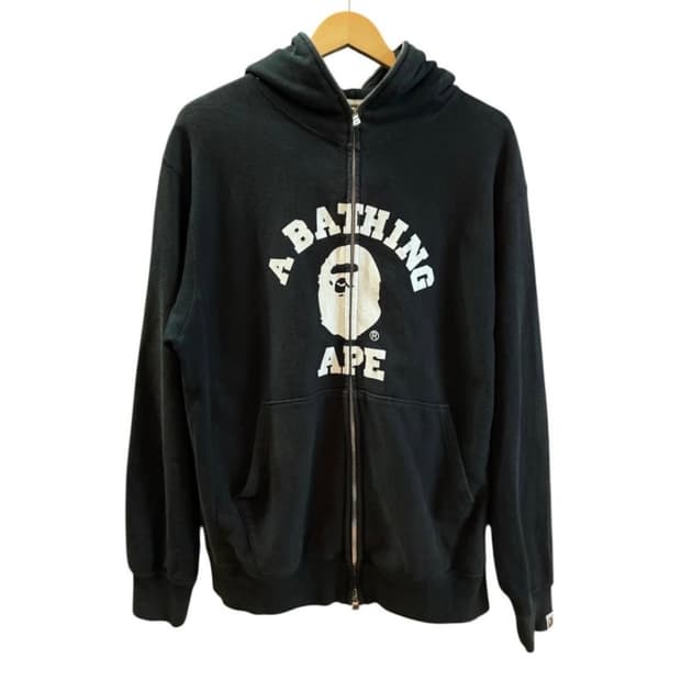 베이프 컬리지 풀후드집업 L