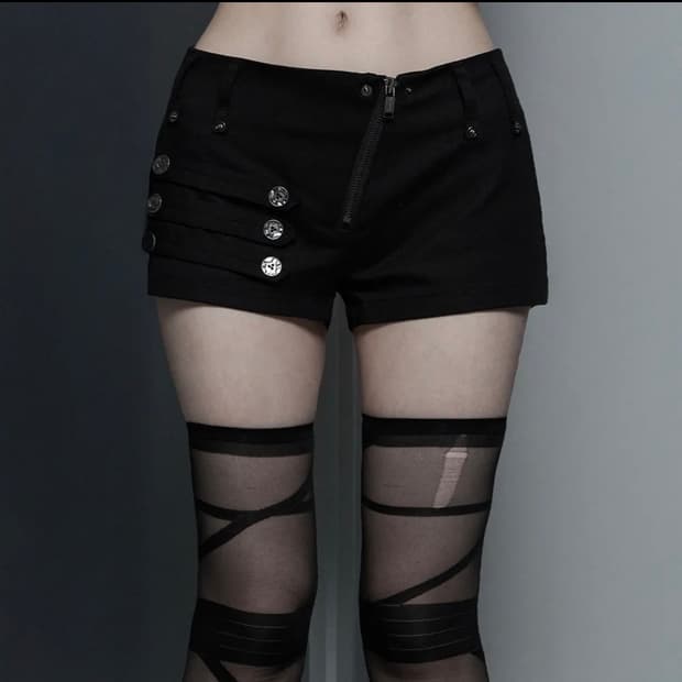 반바지 Napoleon Diagonal zipper short pants