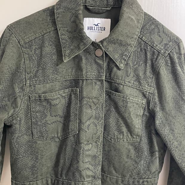 [국내미출시/미국판] 홀리스터 Patterned Crop Jacket