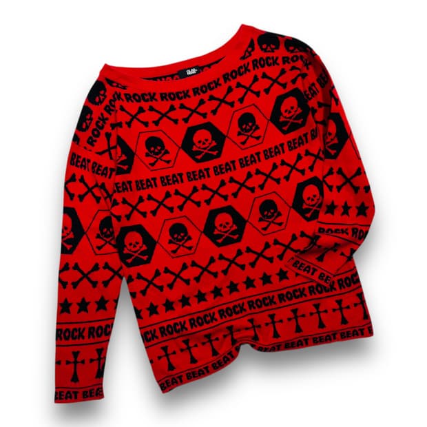 GLAD NEWS Rock Beat skull long sleeve