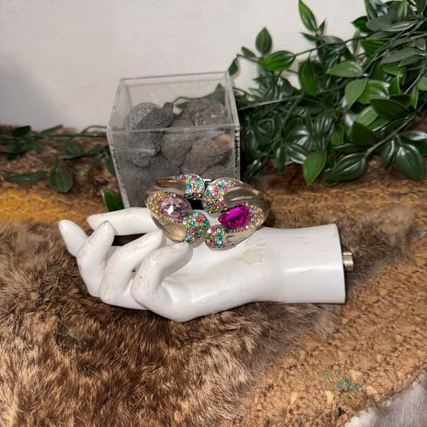 Fairy color mix cubic gemstone bangle