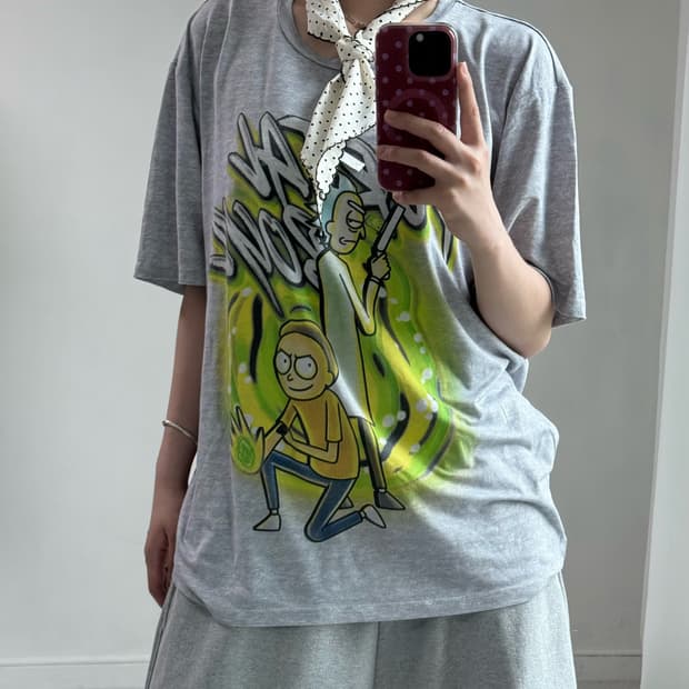 Rick and Morty 카툰 반팔