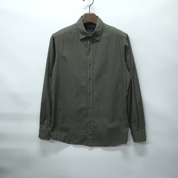 ​마시모두띠 남성용 이탈리안패브릭 카키 셔츠 (100)