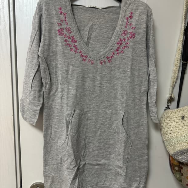 빈티지 7부 모리 상의