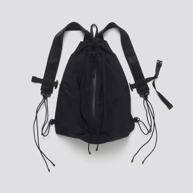 String Backpack Nylon Black (해칭룸) 