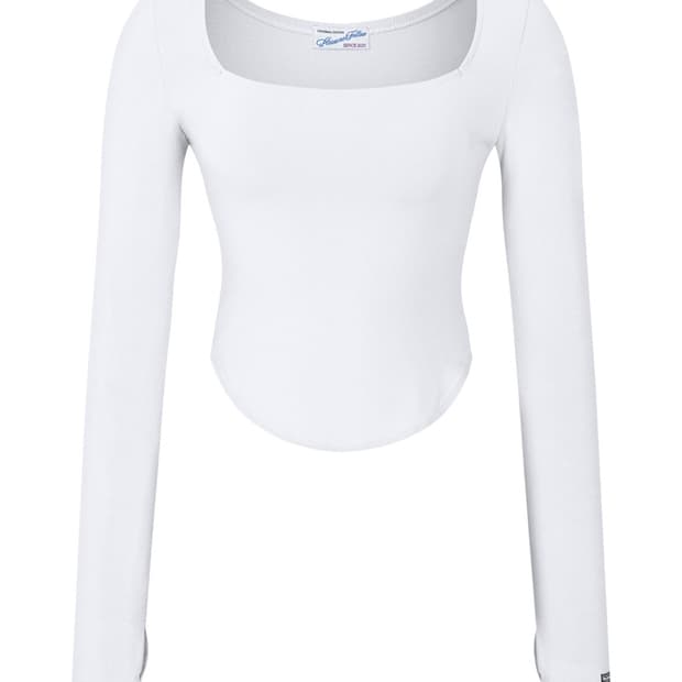 플리즈노팔로우 지나 스퀘어넥 롱 슬리브