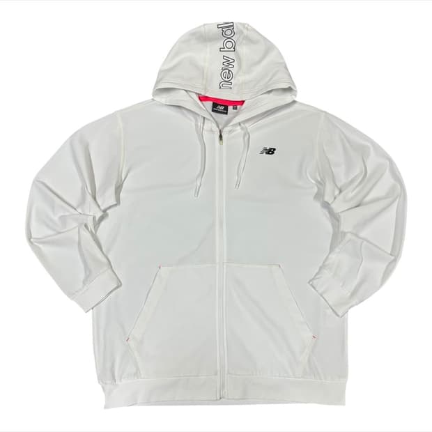  (바배) 뉴발란스 경량 화이트 후드 집업