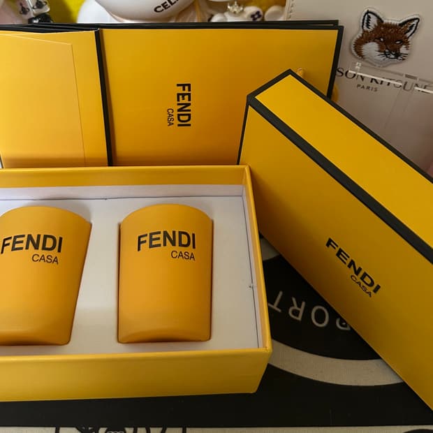 펜디 카사 캔들 홀더 세트 오렌지