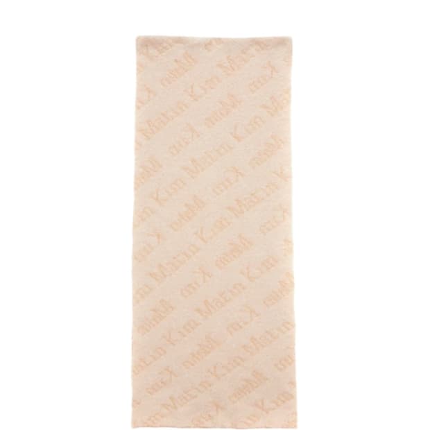 마뗑킴 레터링 니트 머플러 베이지 