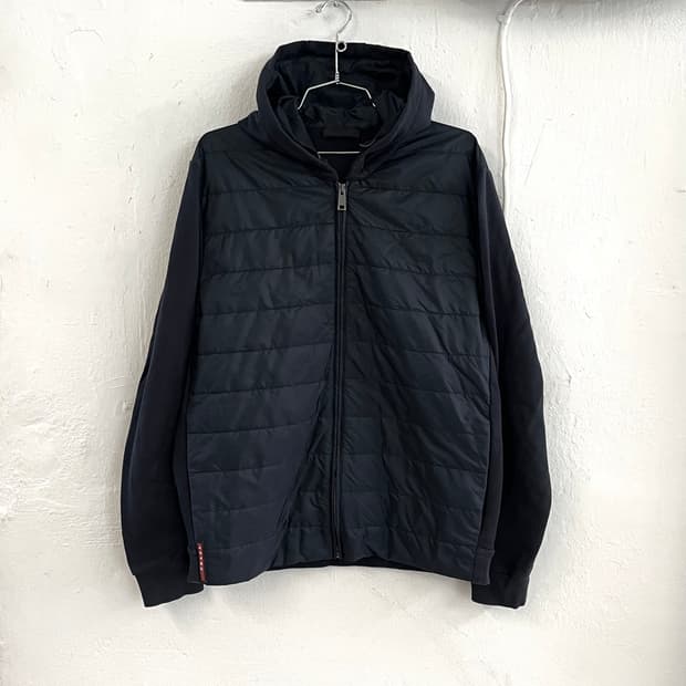 프라다 2016 패디드 후드 집업