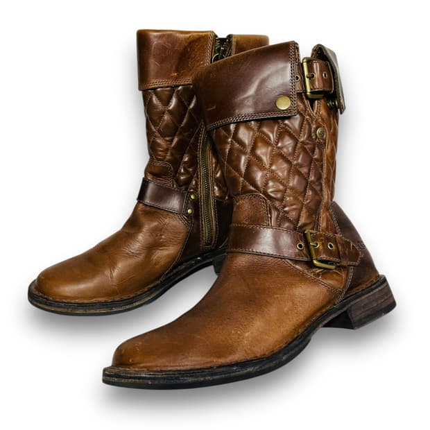 UGG Conor Brown Leather Mid Boots