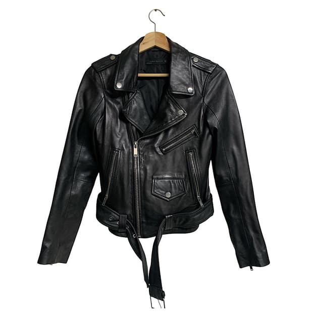 자라 여성 양가죽 라이더 자켓 S
