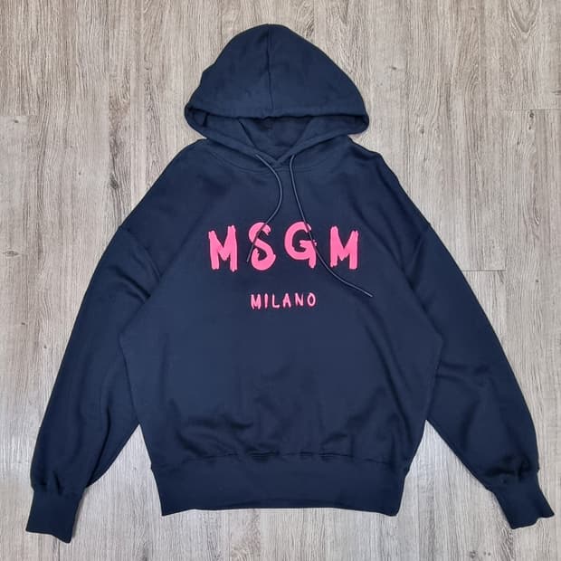 MSGM 브러쉬 로고 후드 L _ 남성
