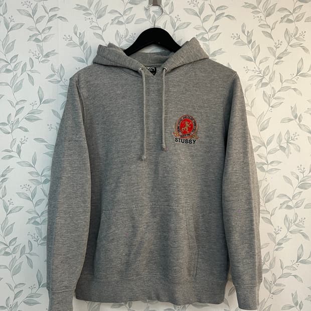 스투시 Tribe Owned 회색 후드티