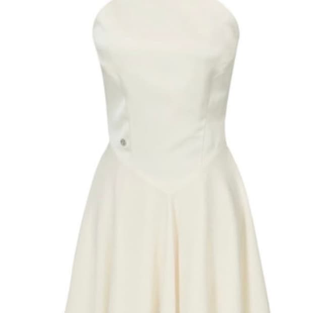 페인오어플레져 홀터넥 드레스 아이보리