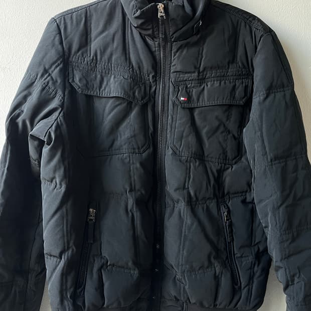 타미힐피거 블랙 패딩자켓