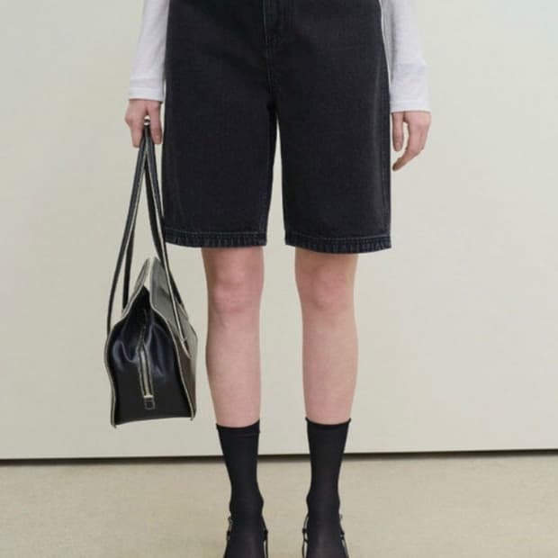 그로브 리아 데님 하프팬츠