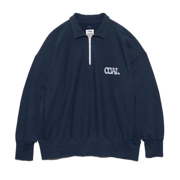 나나미카 OOAL 하프 집업 스웻 네이비