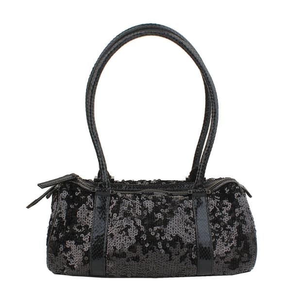 스페치오플리츠 블랙 시퀸 파이톤패턴 숄더