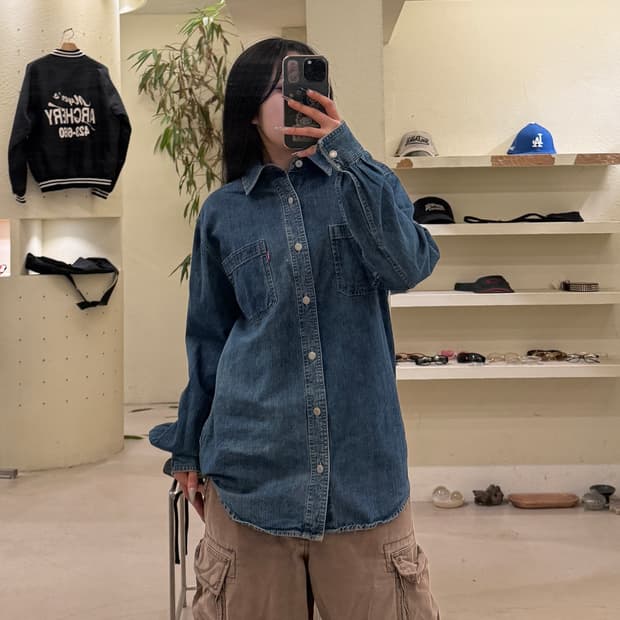 리바이스 레귤러핏 데님 셔츠 