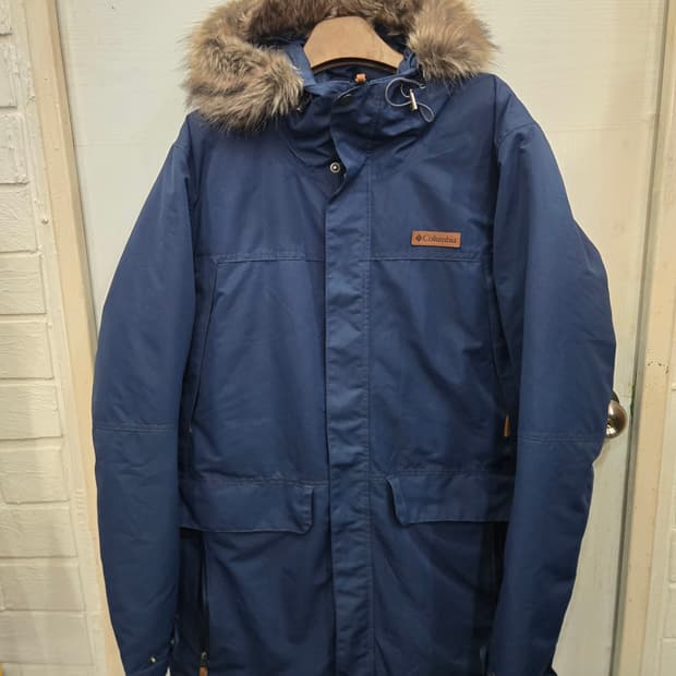 2XL,110)) Columbia 컬럼비아 오리털 패딩! 모자 털 분리O