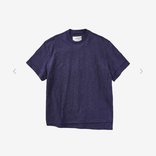 999humanity Layered half tee 다크퍼플