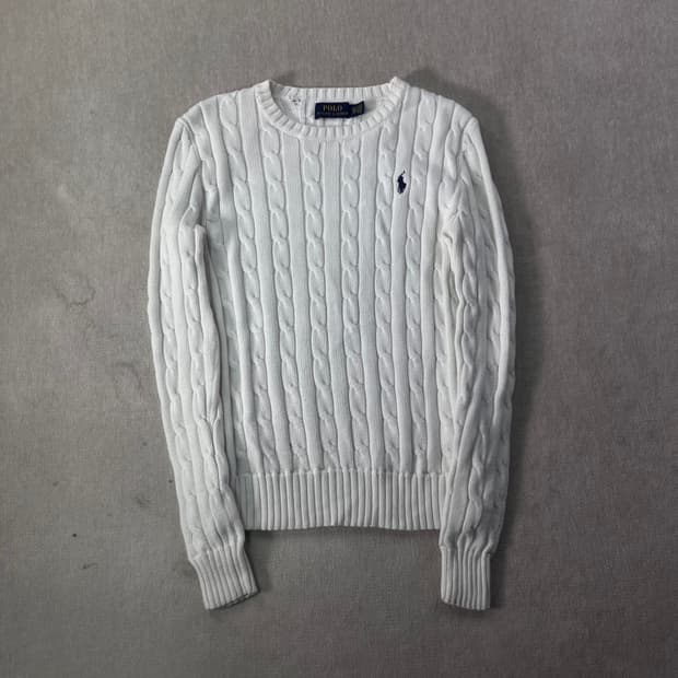 W 90 폴로랄프로렌 꽈배기 니트