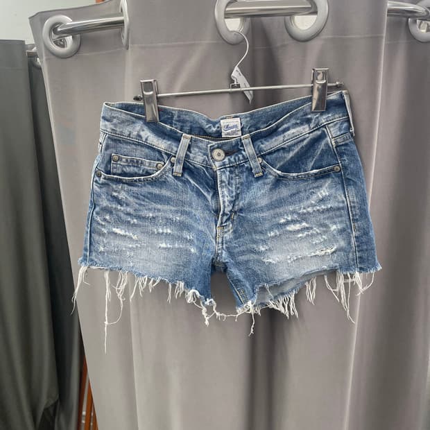 데님 하프 팬츠