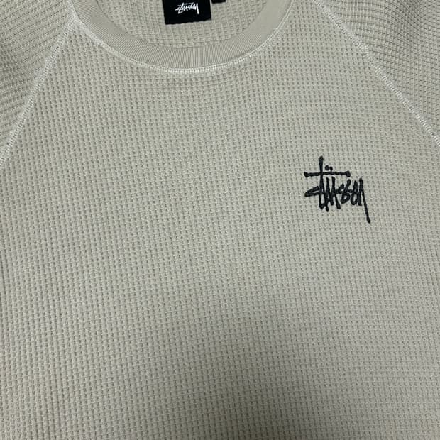 스투시 래글런 써멀 롱슬리브 크루 본