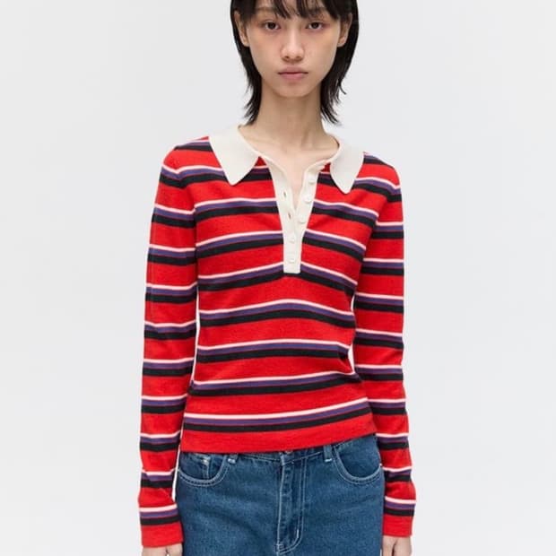 스트라이프 니트