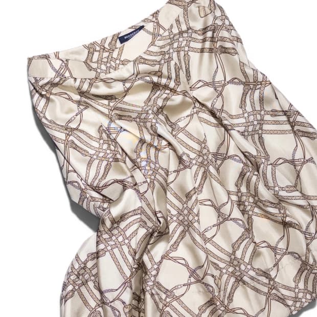 BURBERRY 00’s silk 100% skirt