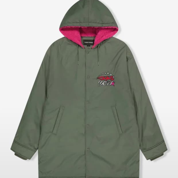 (구해요) 예스아이씨 롱파카 세이지 그린